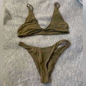 TOAST knot top and high-hip bottom in sage